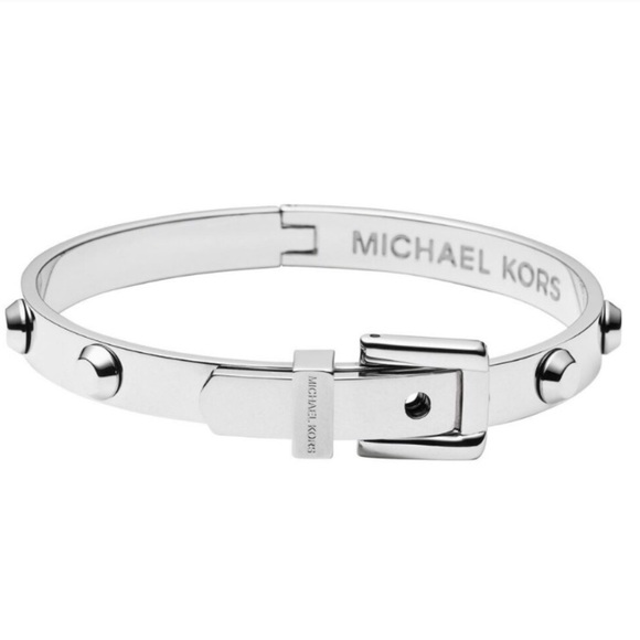 Michael Kors Jewelry - Michael Kors Astor Silver Buckle Bangle Bracelet